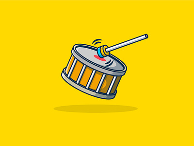 Drum adobe art design drum flat graphic illustration illustration agency illustration art illustrator melody music vector طبل ملودی موزیک