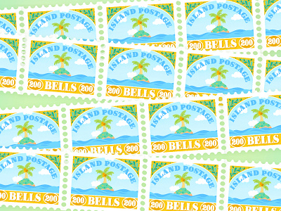 bell stamps washi tape animal crossing bells calligraphy design illustration illustrator letter lettering love mail postage stamps tape type typography washi washi tape