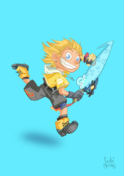 TIDUS - FINAL FANTASY X cartoon digitalart digitalpainting fanart ffx final fantasy x finalfantasy tidus tidusffx