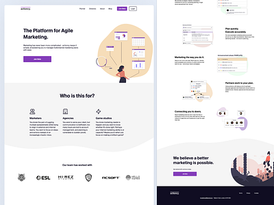 Website / Landing page / actioncy brand branding design figma landing page landing page concept landing pages marketing marketing agency marketing product marketing site ui visual visual design webdesign webflow