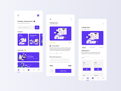 Courses app colorful course design education education app illustration ios iphone learning learning app learning platform mobile online school online study school study ui