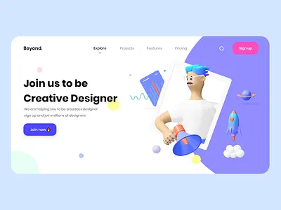 Beyond - Designers community agancy landing ui uidesign uxdesign uxdesigns web