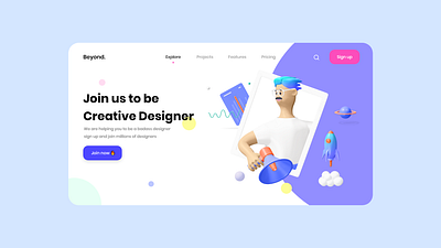 Beyond - Designers community agancy landing ui uidesign uxdesign uxdesigns web