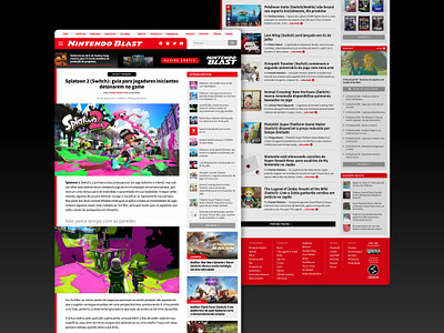 Nintendo Blast - Website Content Pages UI/UX games gaming graphic design nintendo splatoon ui design ux design visual identity web design web ui