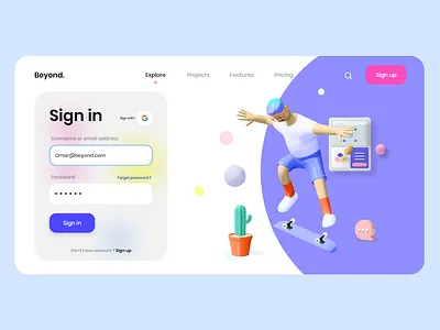 Sign in page 💫 form landing landingpage login login form login page login screen ui ui design uxdesign xd