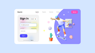 Sign in page 💫 form landing landingpage login login form login page login screen ui ui design uxdesign xd