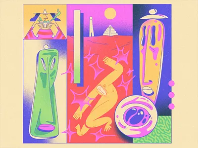 composition character character design color composition design dribbble illustration shapes