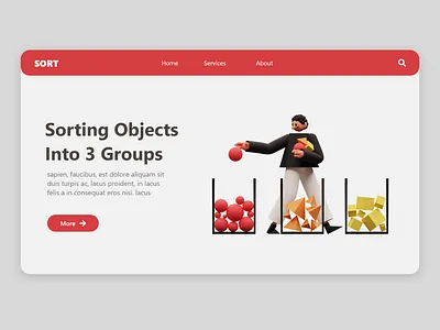 Landing page with 3D illustration 3d adobe adobe xd adobexd branding creative design designs icon illustration landing landing page design landingpage soft ui typography ui ux vector xd design