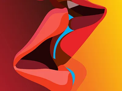 kiss series1 digitalart illustration kiss portrait