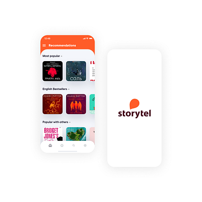 Storytel Mobile App app design icon ios app mobile mobile design mobile ui ui ux web web design