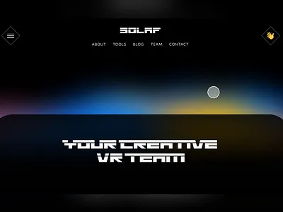 Home page design for a VR agency