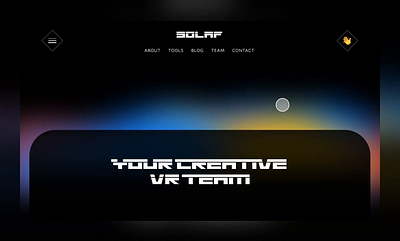 Home page design for a VR agency