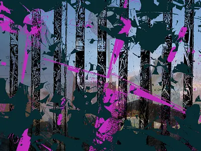 Walking the Line black blue purple vector vector art