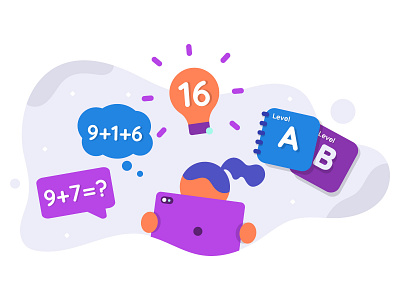 Fun way to Fluency & Reading branding design education education app engagement fact fluency fun illustration kids app learning learning app learning english learning math leveled readers math math fact