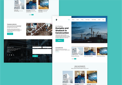 Humphs and Shabach - Landing Page design homepage interface layout ui design ui ux web web design