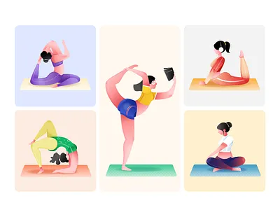 Yoga design illustration ui vector