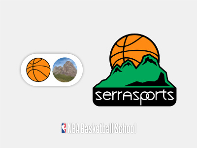 Logo Design for NBA Basketball School Team in Brazil. basketball brazil design graphic design logo nba team