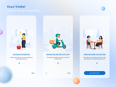 Voso onboarding illustrations app ui illustraion onboarding uidesign