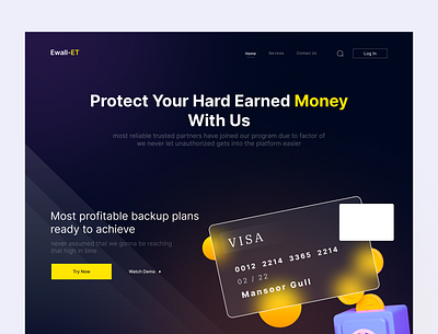 Secure Money Web concept idea illustration ui ux webdesign webpage