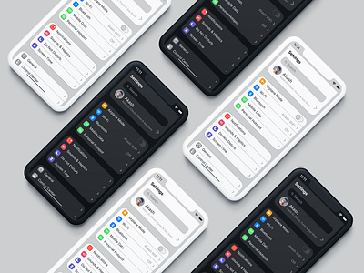 iPhone Settings daily ui dailyui dark ui ios ui iphone iphone x iphonex light ui search settings settings page settings ui
