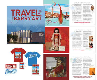 Travel the World with Barry Art branding design logo print