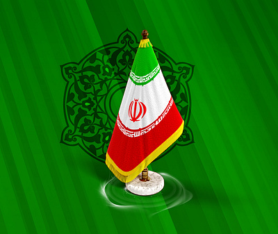 iran flag 3d design 3dsmax flag iran