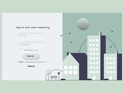 Sign In Page Design design illustration neumorphism sign in page ui ux vector webdesign websites