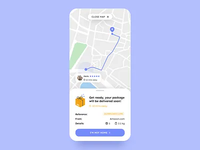 Delivery tracker app app delivery app location app location tracker map product design ui ui design ux
