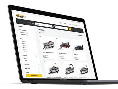 Bass Pro Boating Center National Inventory Website boats ecommerce frontend responsive shopping ui ux web design website