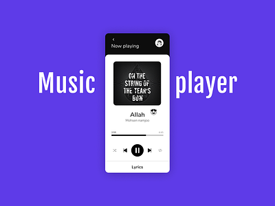 Music player app 009 app dailyui design flat iran minimal music music app ui