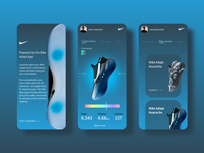 Nike Adapt App app consept daily ui design figma mobile nike ui ui ux design figma photoshop ux web