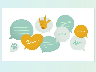social support illustration communicate communication sign language social social support speak speech speech bubbles talk talking texting