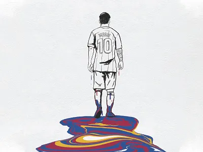 MESSI football illustration messi soccer
