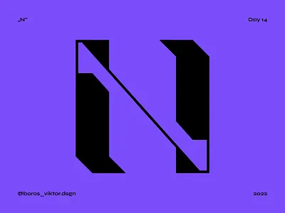 36 days of type - 2022 - Letter N 36 days 36 days n 36 days of type 36 days of type challenge 36 days of type n 36 dot design display font graphic design letter letter n lettering letters n n letter type typeface typo typography vector