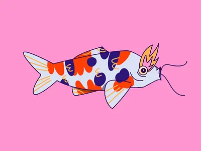 Koi Fish art illustration