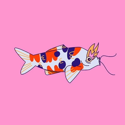 Koi Fish art illustration