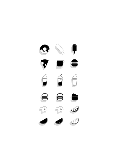 icons art branding design food icons icon icon set identity illustration illustrator minimal ui