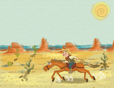 Children's Book Illustration - Cowboy Graham by Paige Wellman childrensbookillustration illustration illustrator