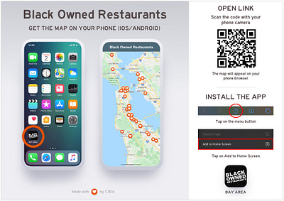 Black Owned Restaurants instructional design mobile app