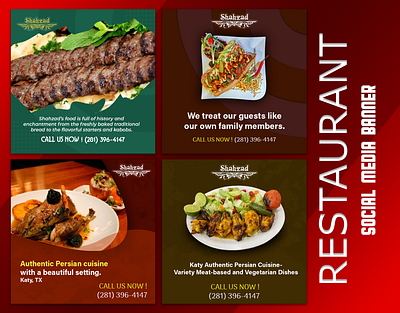 Restaurant social media post design adobefaysal advertisement business advertising food instagram banners restaurant