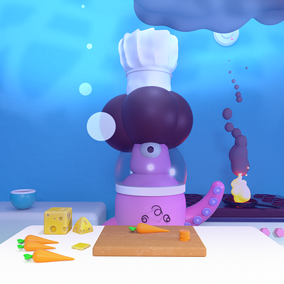 Kitchn 3d 3d art c4d character cinema 4d design octane