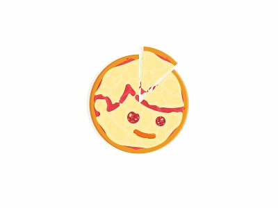 0344 - Pizza Boy boy brand cheese face flat food illustration logo pepperoni pizza project sausage slice smile sticker