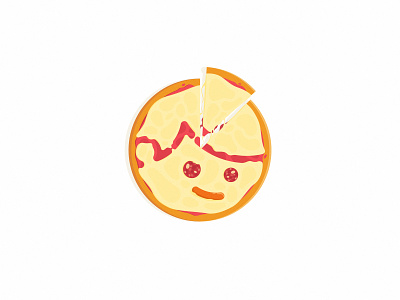 0344 - Pizza Boy boy brand cheese face flat food illustration logo pepperoni pizza project sausage slice smile sticker