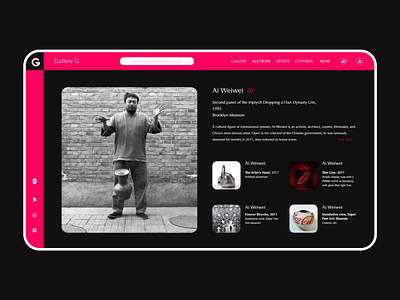 Landing Page Gallery adobe xd ai weiwei daily 100 challenge daily ui dailyui gallery art landing page ui ui ux uidesign ux web design