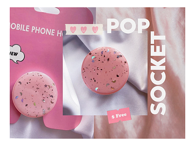 Pop Socket Inspiration art design composition concept dreamy mobile moon pastel photography pink pinky pop pop socket silk social media stars texture