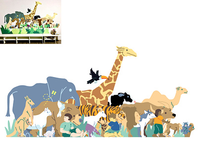 Animals Mural illustration mural mural illustration