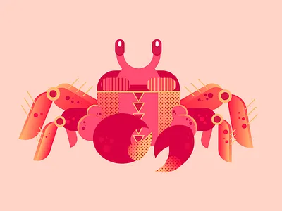 Ghost Crab animal colour crab design geometric illustration vector vector art