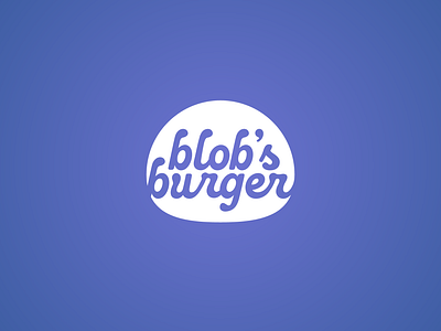 blob's burger blob blue branding burger circle cursive curve design food geometric icon identity logo organic purple slime typography