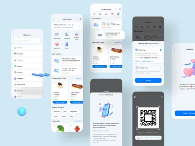 fScan - Digital Wallet App 3d banking digital wallet ewallet finance mobile app design payment render scan ui design ux design wallet
