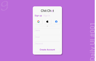 daily ui design #001 app branding design figma flat logo minimal mobile neumorphic ui ux